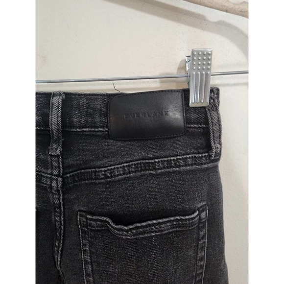 Everlane High Rise Button Fly Black Denim Authentic Stretch 26 Ankle Skinny Jean - Picture 8 of 11